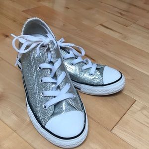 Converse silver Chuck Taylor All Star sneakers
